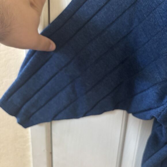 Vintage Womens Sweater Dress Bling Size Large Blue Boho Glam Retro Fairy 90s - Picture 4 of 11